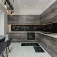 thumbnail image 5 of Chic Cutlery Print Black Wool-Effect Kitchen Mat and Runner Rug Set of 2, 5 of 5