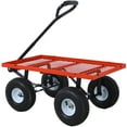thumbnail image 2 of LiviNest Heavy-Duty Garden Cart for Homeowners: 550 lb Capacity Utility Cart - Haul 18+ Bags of Soil in One Trip - Removable Steel Mesh Sides for DIY & Yard Work, 2 of 6