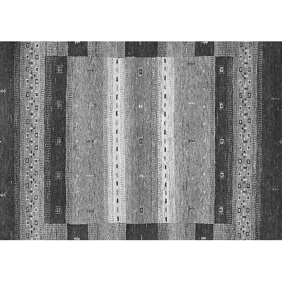 Ahgly Company Indoor Rectangle Abstract Gray Modern Area Rugs, 7' x 10'