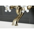 thumbnail image 3 of Kingston Brass KS266PXAB Kingston Three-Handle 2-Hole Wall Mount Clawfoot Tub Faucet with Hand Shower in Antique Brass, 3 of 7