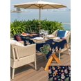 thumbnail image 4 of Outdoor Tablecloth with Umbrella Hole and Zipper, Navy Blue Christmas Rectangle Table Cloth 60x120 Inch Waterproof Tablecloth, Xmas Tree Balls Snowman Gingerbread Picnic Table Cover for Patio Camping, 4 of 7