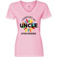 thumbnail image 3 of Inktastic I Support My Uncle Autism Awareness Women's V-Neck T-Shirt, 3 of 5