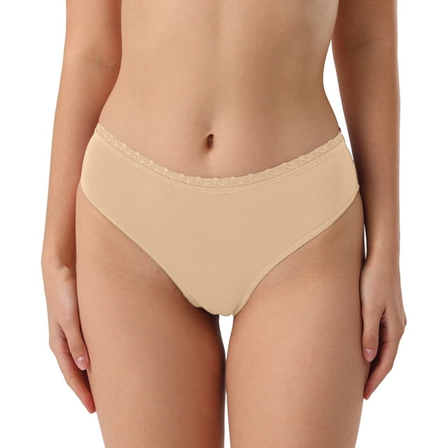 B91xZ Culottes pour Femmes en Microfibre Extensible Taille Basse, Beige TG