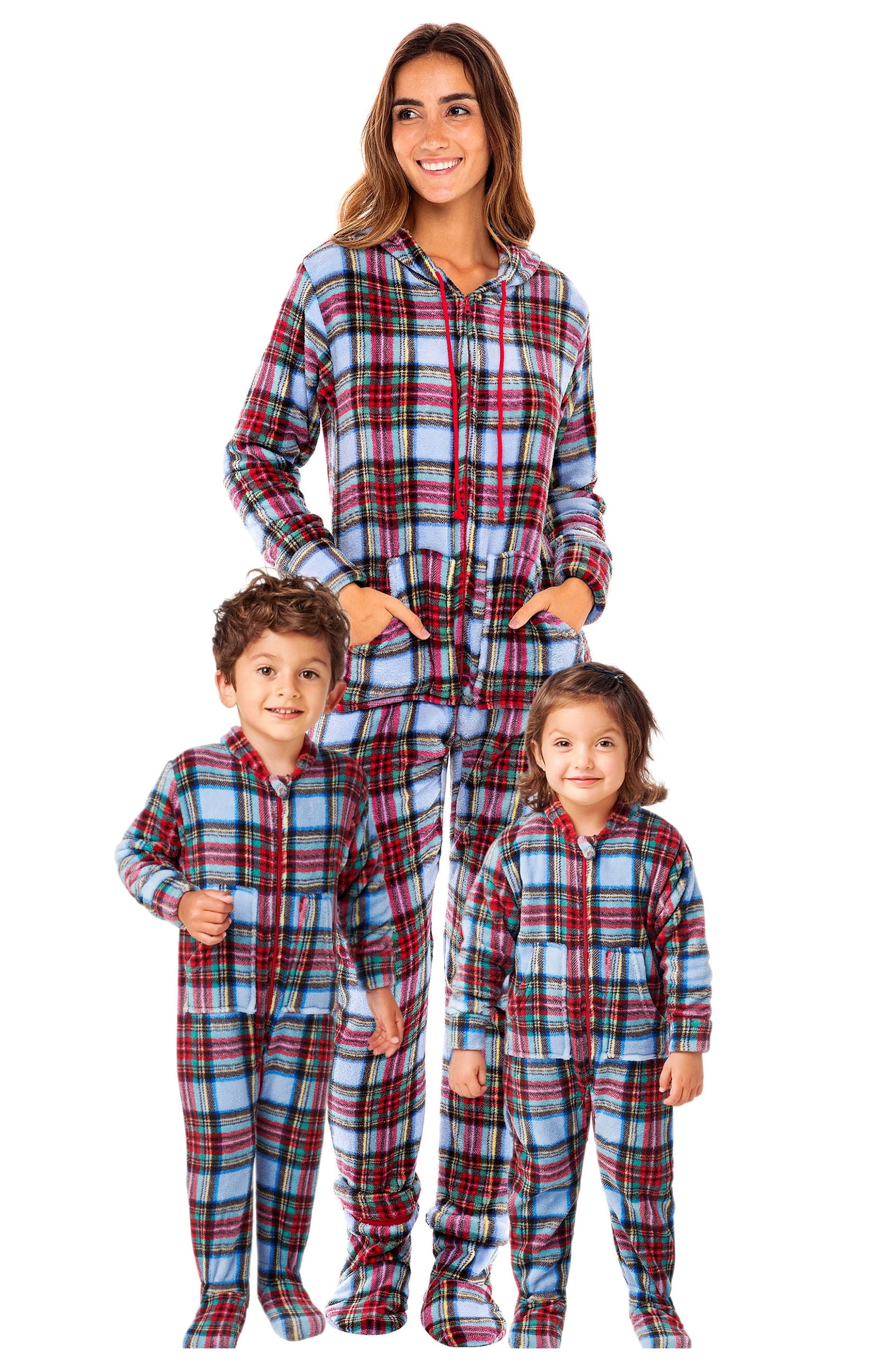dELiA*s Girls Fox Coral Plush Fleece Long Sleeved Hooded One-Piece Pajamas
