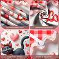 thumbnail image 3 of Pink Flamingo Happy Valentine's Day Banner Red Roses Romantic Design Heart Elements Gold Glitter for Couples Romantic Party Indoor Decoration Valentine's Celebration, 3 of 8