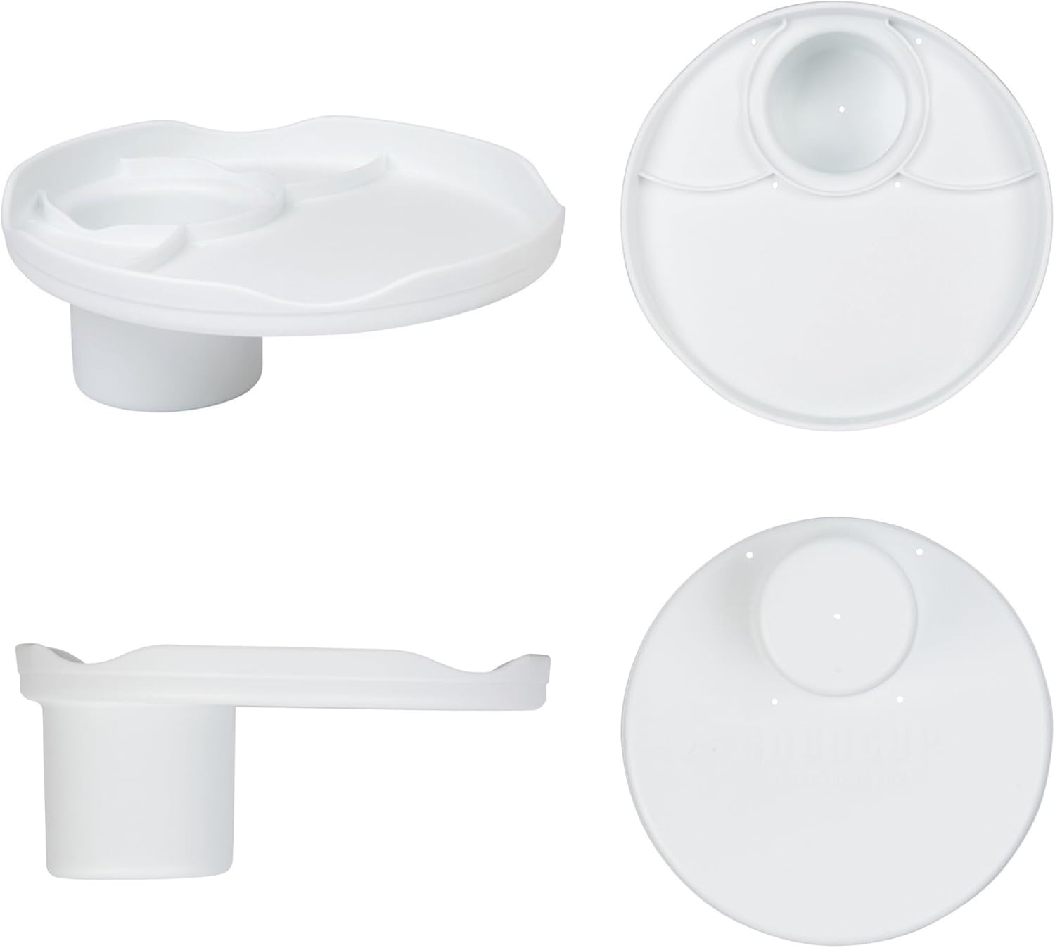 ROBOCUP White Ultimate Bundle Portable Clamp-On Cup Holder Set with Plate, Plus & Holster Accessories for Boats