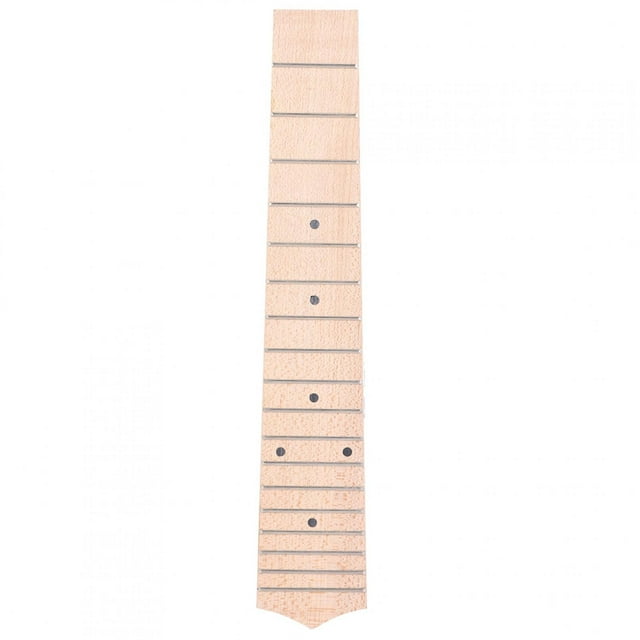 Diapasón de madera de arce con 18 trastes cromados y diapasón de puntos negros para ukelele de 24''
