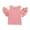 Pink, variant on Summer Shirts for Girls Crewneck Ruffle Off Shoulder Short Sleeve Tops Kids Casual Flounce Cotton Shirts
