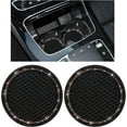 thumbnail image 1 of Yazoeia 2 Pack Bling Car Cup Coaster, 2.75 Inch Rhinestone Silicone Auto Cup Holder Insert Coaster, Anti Slip Crystal Soft Rubber Cup Pad, Universal Vehicle Accessories for Women CJC912-115000, 1 of 6