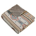 thumbnail image 4 of Barefoot Bungalow Phoenix Southwestern Boho Quilted Throw Blanket, 50 W x 60 L inches, Tan, 4 of 7