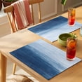thumbnail image 4 of Abstract Ocean Placemats Set of 6, Dark Blue Gradient Oil Painting Texture Non-Slip Place Mats Washable Table Mats for Kitchen Dining Table Decorations Indoor/Outdoor, 4 of 9