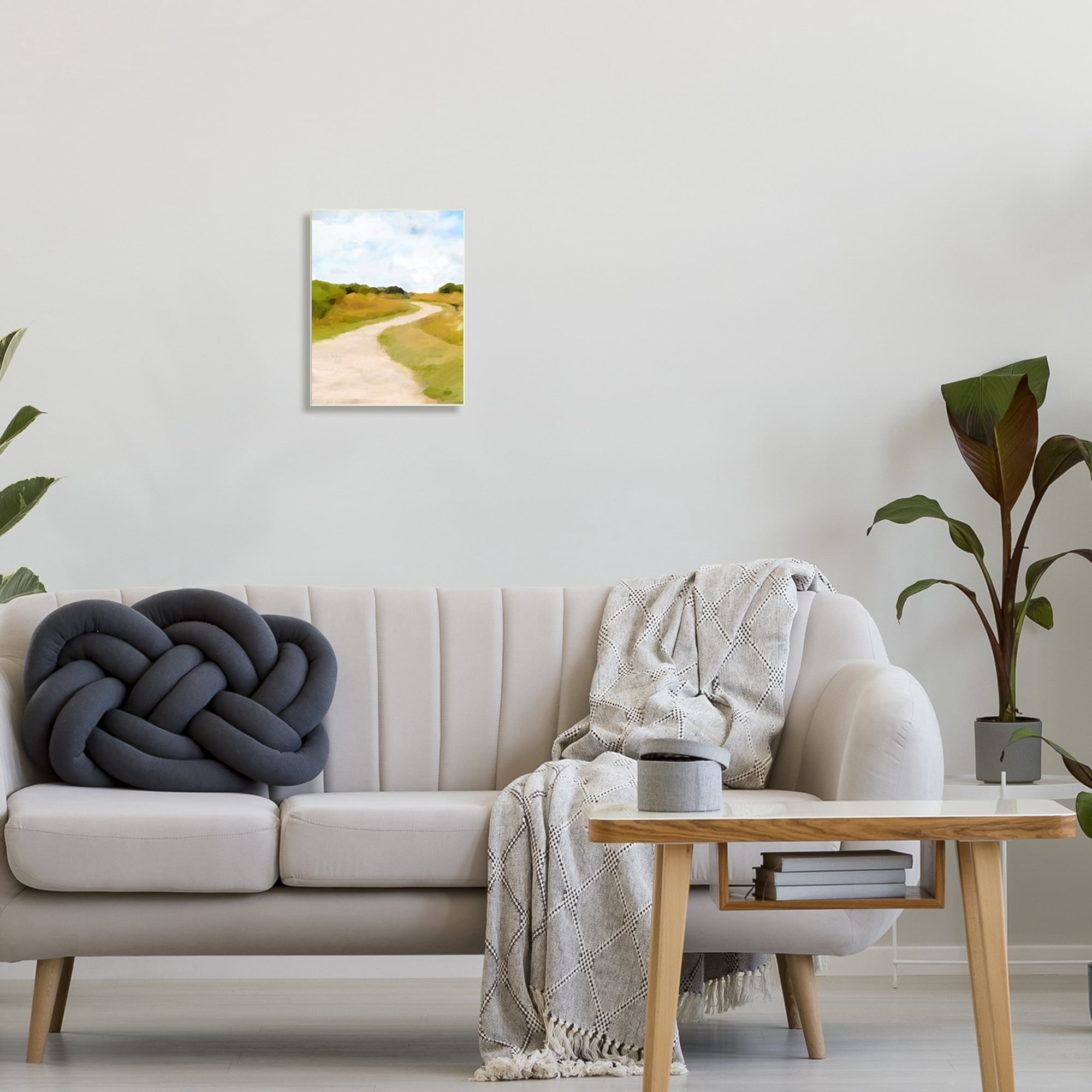 Stupell Industries Countryside Landscape Grassland Path Nature Vegetation Painting Unframed Art Print Wall Art, Design by Amy Hall