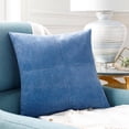 thumbnail image 2 of Surya Manitou Leather And Cotton Pillow Cover With Dark Blue Finish MTU001-2020, 2 of 2