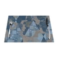 thumbnail image 1 of YFYANG Washable Heat-Resistant Placemats, 70% PVC/30% Polyester, Blue Abstract Mosaic Kitchen Table Mat, 12" x 18" 4 Pcs, 1 of 6