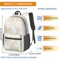 thumbnail image 4 of 17 Inch Lightweight Backpack,PVC Waterproof Oxford Fabric, Ergonomically Designed, with Large Capacity, Aqua Blue Watercolor, 4 of 5