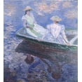 thumbnail image 2 of Monet, Claude 20x22 Black Ornate Wood Framed with Double Matting Museum Art Print Titled - On the Boat, 2 of 4