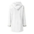 thumbnail image 4 of Fesfesfes Women's Fall Winter Coat Notched Collar Long Sleeve with Buttons Closure Large Patch Pockets Insulated Fabric for Cold Weather(White#3,S), 4 of 6