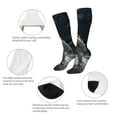 thumbnail image 6 of Lsque Astronaut Standing In The Moon Printed Crew Socks Men's Women's LightWeight Thin Casual Calf Socks ,Knee High Socks,Cotton Socks, 6 of 9