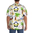 thumbnail image 3 of Kdxio Men's Hawaiian Shirt for Men Short Sleeve Shirt Penguins On The Beach Summer Casual Holiday Beach Button Down T-Shirts, 3 of 5