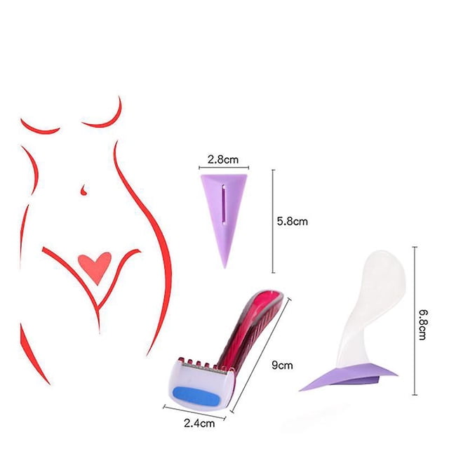 1 juego de plantillas de afeitado para partes privadas de bikini para mujer, maquinilla de afeitar para el cabello para mujer, triángulo sexy