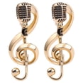 thumbnail image 1 of KAKOWELY Broche pin 2 Pcs Note de Musique Vintage Microphone Ensemble de Broche pin à Thème Musical Rétro Élégant Broche pin Décoratif Col Rabattu Nouveauté, 1 of 5