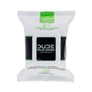 DUDE PRODUCTS DUDE Face Wipes 3 in 1 Cleanse Energize & Moisturize with Pro-Vitamin B5 (30ct)