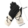 thumbnail image 3 of Nkmbld Winter Thermal Gloves for Men Women, Winter Warm Windproof Gloves Thickening Plush Full-Finger Touching Screen Outdoor Cycling Zipper Gloves, Black, 3 of 8