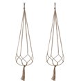 thumbnail image 2 of Gardening And Greening Woven Hanging Rack Flower Pot Net Bag - Iron Circle Hemp Simple Style 105cm Material: Hemp Rope It Is Recommended To Sell Multiple Pcs In Combination. The, 2 of 8
