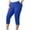 Blue, variant on ABATAB Plus Size Capri Leggings for Women Elastic Waist Stretchy Yoga Capris Slim Fit Cozy Soft Workout Gym Cropped Pants