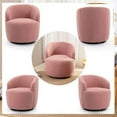 thumbnail image 6 of Sumdeal Club Swivel Barrel Chair Chair, Round Accent Sofa Chair, Modern Leisure Arm Chair for Nursery, Living Room, Hotel, Bedroom, Office, Pink, 6 of 7