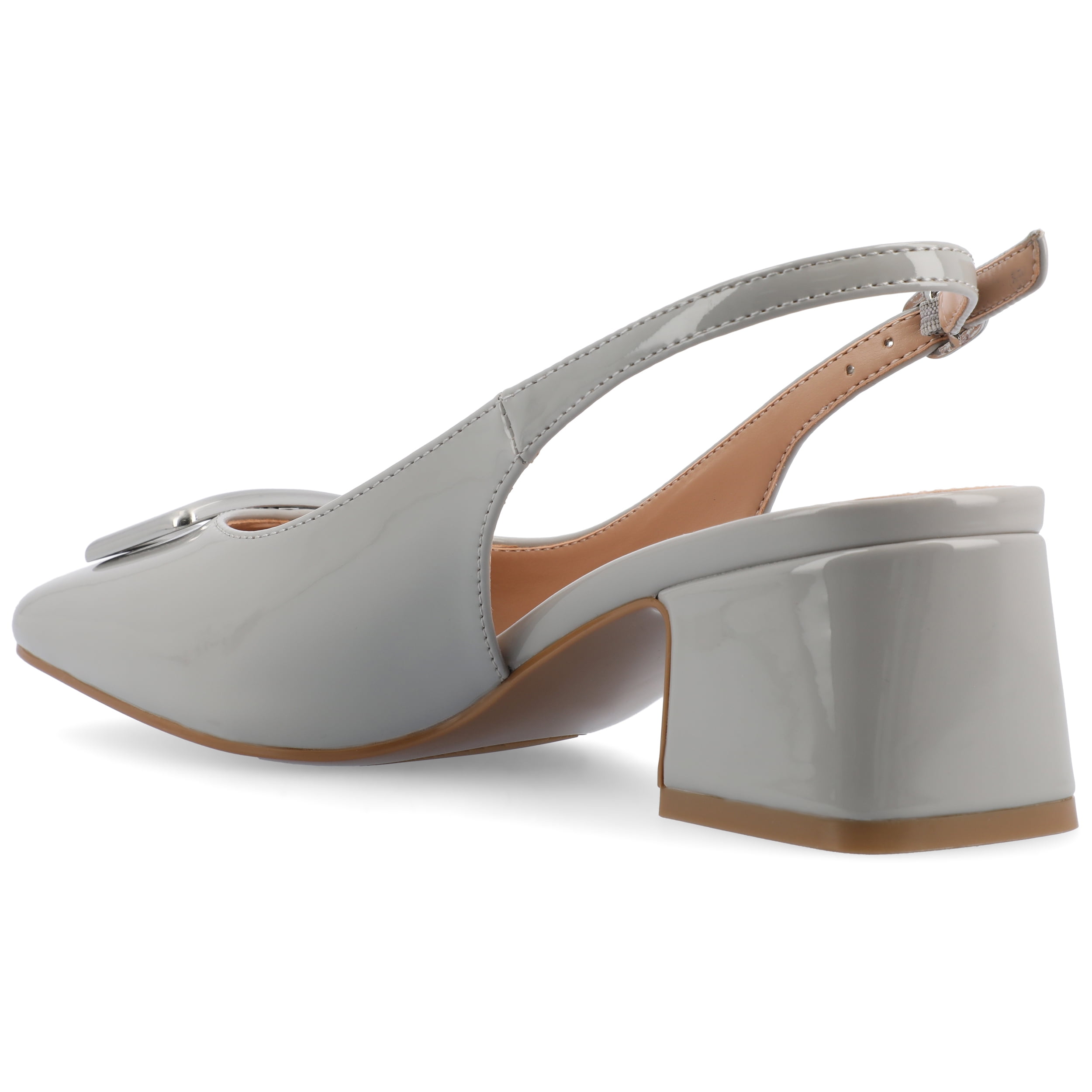 Journee Womens Everlee Sling Back Square Toe Pumps