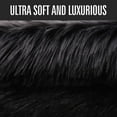 thumbnail image 6 of Lochas Soft Faux Sheepskin Area Rugs for Bedroom Shaggy Plush Floor Bedside Carpet,3'x5',Black, 6 of 7