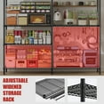 thumbnail image 4 of REIBII 61.7" Wide Metal Storage Shelves 1200LBS Wire Shelving Unit 4 Tier Adjustable Shelving for Garage Shelf Pantry Shelves Kitchen Shelving, 4 of 7