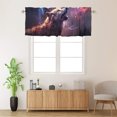 thumbnail image 2 of Fantasy Wolf Curtains Valances for Home Decor Wildlife Animal Purple Starry Sky Thermal Insulated Room Darkening Curtain for Dinning Room 54 by 18 in, 1 Panel, 2 of 6