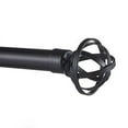 thumbnail image 3 of Exclusive Home Jetson 1" Curtain Rod and Coordinating Finial Set, Matte Black, Adjustable 66"-120", 3 of 6