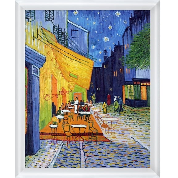 La Pastiche Vincent Van Gogh 'Cafe Terrace at Night' Hand Painted Oil Reproduction