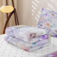 thumbnail image 5 of Erosebridal Cute Floral Zipper Queen Comforter Set with Fitted Sheet and 2 Pillowcases, Garden Blossom Zipper Bedding Set, Reversible, Pastel Lavender Watercolor, Reversible, 5 of 7
