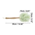 thumbnail image 4 of 1 Pc Long Handle Bath Brush Back Scrubber for Bathroom 14.96" Length Green, 4 of 6
