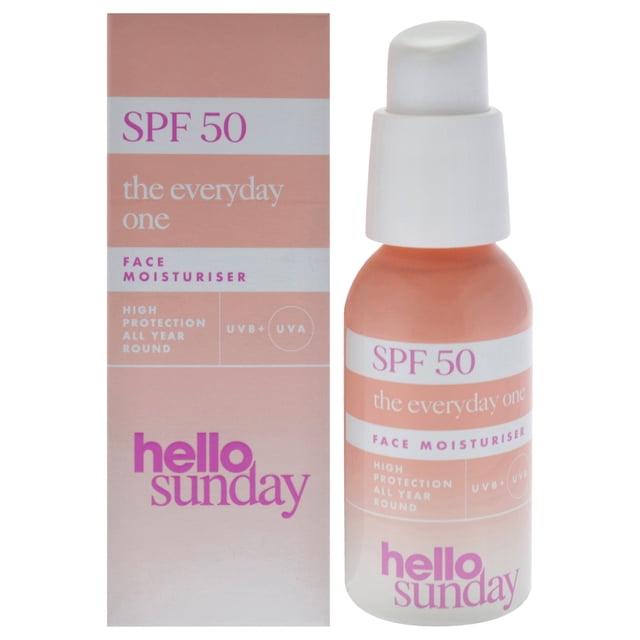 The Everyday One Face Moisturizer SPF 50 de Hello Sunday para unisex - Humectante de 1.7 oz