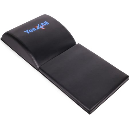 Yes4All Ab Exercise Mat with Tailbone Protecting Pad for Abs Workouts (Black)