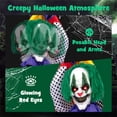 thumbnail image 5 of 4.5FT Halloween Decorations, Animatronics Clown with Posable Head and Arms, Animated Decor with Led Eyes and Phrase Recording, 5 of 7