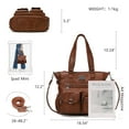 thumbnail image 2 of KL928 Large Capacity Bag Work Leather Tote Bags For Women Travel Large Casual Crossbody Handbag, 2 of 7