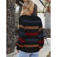 thumbnail image 6 of Cogild Sweaters for Women Striped Crewneck Long Sleeve Knit Pullover Sweater, 6 of 10
