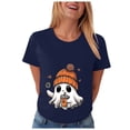 thumbnail image 5 of mgoYE Women's Halloween Shirt Sweatshirts Halloween Ghost Sweatshirt Women - Halloween Graphic Crewneck Tops Casual Sweater Women Shirt Size L, 5 of 8