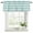 Teal Green, variant on Aqua Striped Curtain Valances for Windows, Kitchen Valance Window Treatments Panel 2 Pack, Rustic Farmhouse Stripes Rod Pocket Short Curtains for Bathroom Bedroom 54 x 18 Inch