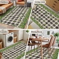 thumbnail image 5 of 3'x5' Area Rugs, St. Patrick's Day Indoor Outdoor Area Rug for Living Room Bedroom, Spring Shamrock Vintage Black White Plaid Washable Bathroom Rugs Kitchen Floor Carpet Mats Home Decor Aesthetic, 5 of 8