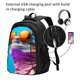 thumbnail image 2 of Fotbe Lizard With Sunglasses Colorful Mochila con Estampado y Puerto USB para Hombre y Mujer, Mochila Antirrobo, Mochila de Viaje, Mochila Escolar, Mochila Universitaria, 2 of 7
