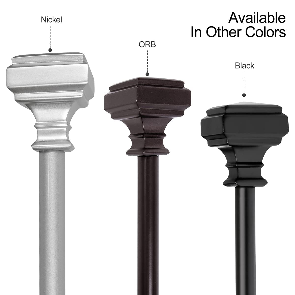 UTOPIA ALLEY Wall Mounted 5/8 Inch Curtain Rod - Curtain Rods For Windows 48 to 86 Inch, Adjustable Drapery Rods, Oil rubbed bronze Bedroom Curtain Rods, Tapestry Poles (Oil rubbed bronze, 48"-86")