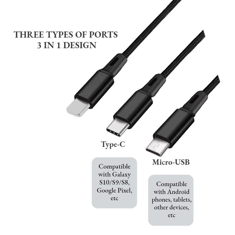 Chargeur Super Fast GaN 35W - Câble Lightning 3M - 2 Portes - Adaptateur USB  C 