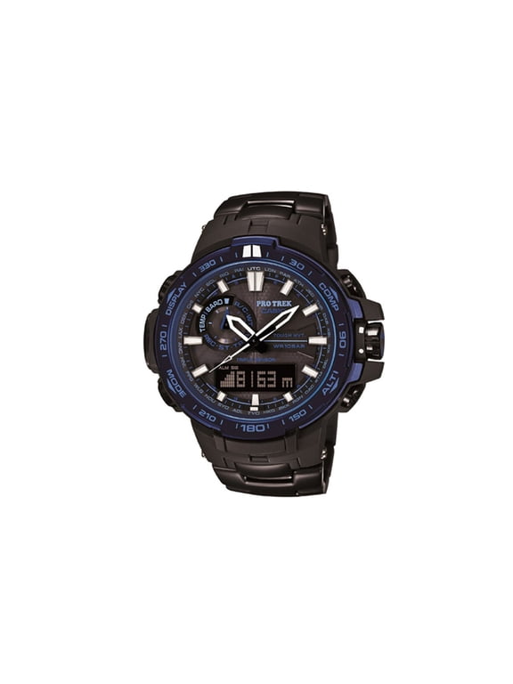 Men's Pro Trek Solar Triple Sensor 100m Black Resin Watch PRW6000SYT-1